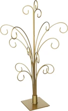 Gold Finish 20 Inch Christmas Ornament Tree Holiday Display Stand