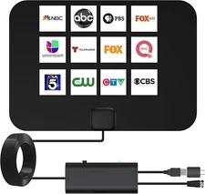2025 Best TV Antenna Indoor, 1200+ Miles Long Range, HD Digital TV Antenna 4K HD