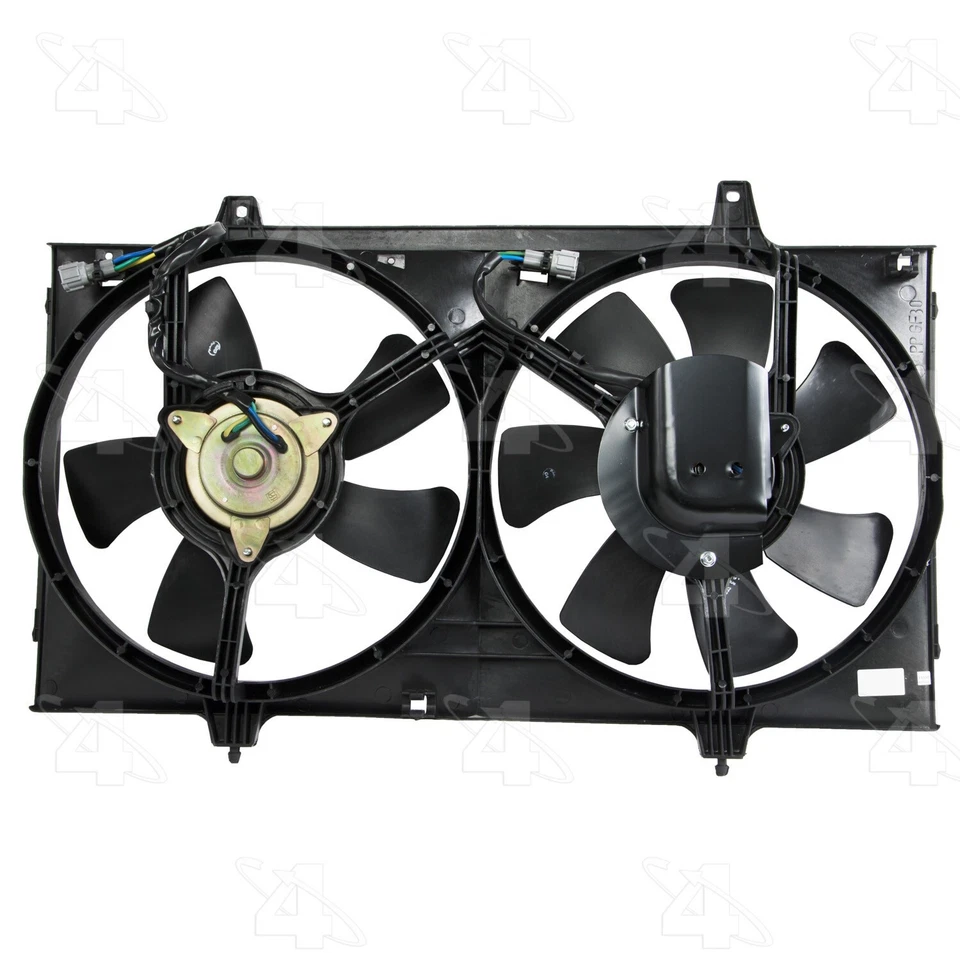 Para 1998-2001 Nissan Altima radiador duplo e conjunto de ventilador condensador 4 estações - Imagem 3 de 4