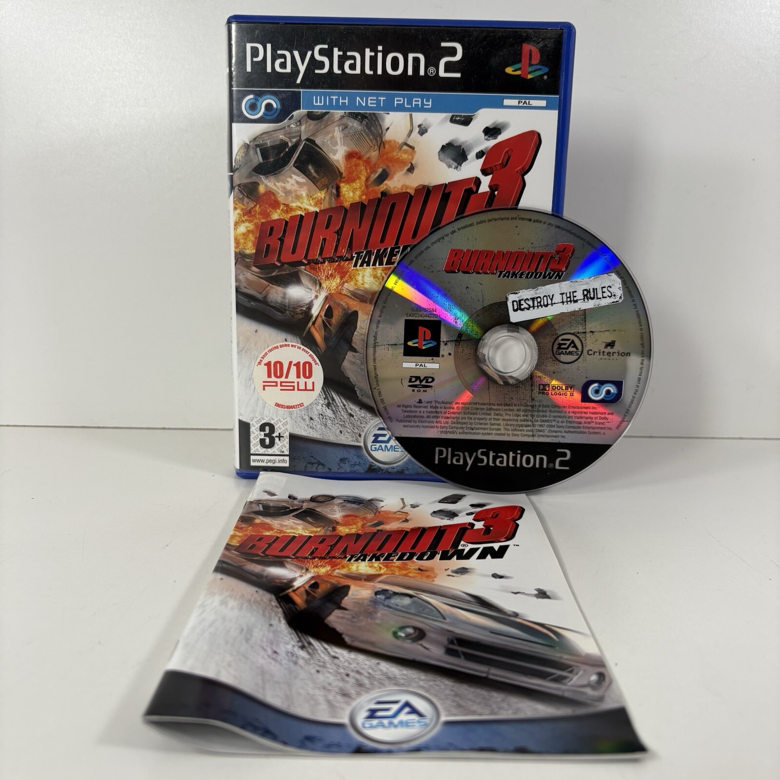 Burnout 3: Takedown PS2 Playstation 2 Complete w/ Manual UK PAL PEGI 3+