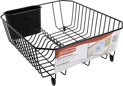 Expandable Dish Drying Rack W/ Utensil Holder Kitchen Countertop