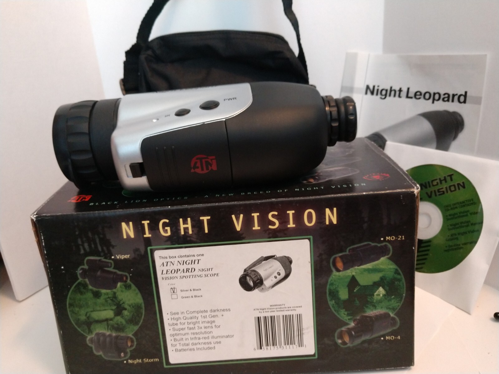 ATN Night Leopard Vision Spotting Scope 1st Gen 3X Lens Infra Red US