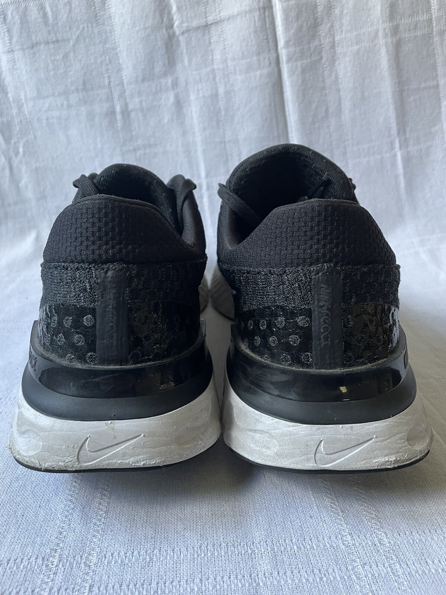 Nike React Infinity Run Flyknit Black White Running Shoes  display picture 1