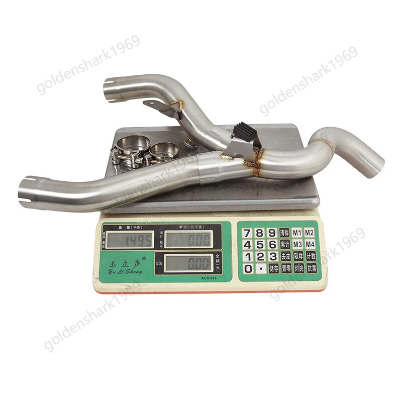 For BMW R1150R R1150GS R850R Exhaust Tips Mid Pipe Stainless Steel Slip On Tube - Image 3 of 4