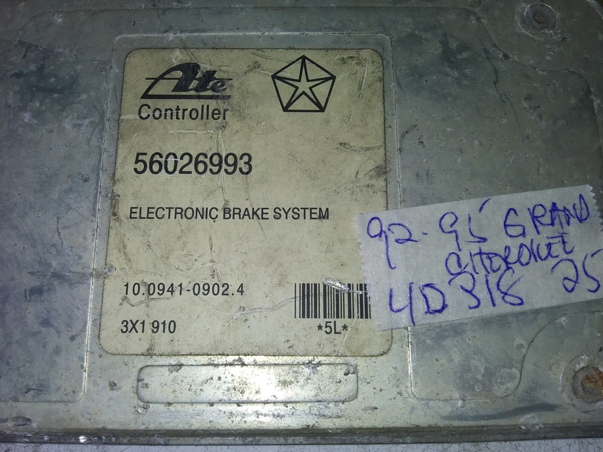 56026993 Jeep Grand Cherokee 1993-1995 ABS Control Module | eBay