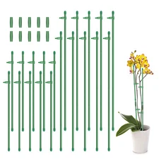 20 PCS Garden Plant Support Stakes Sticks 11.8/17.7" Tomato Flower Vine Climbing
