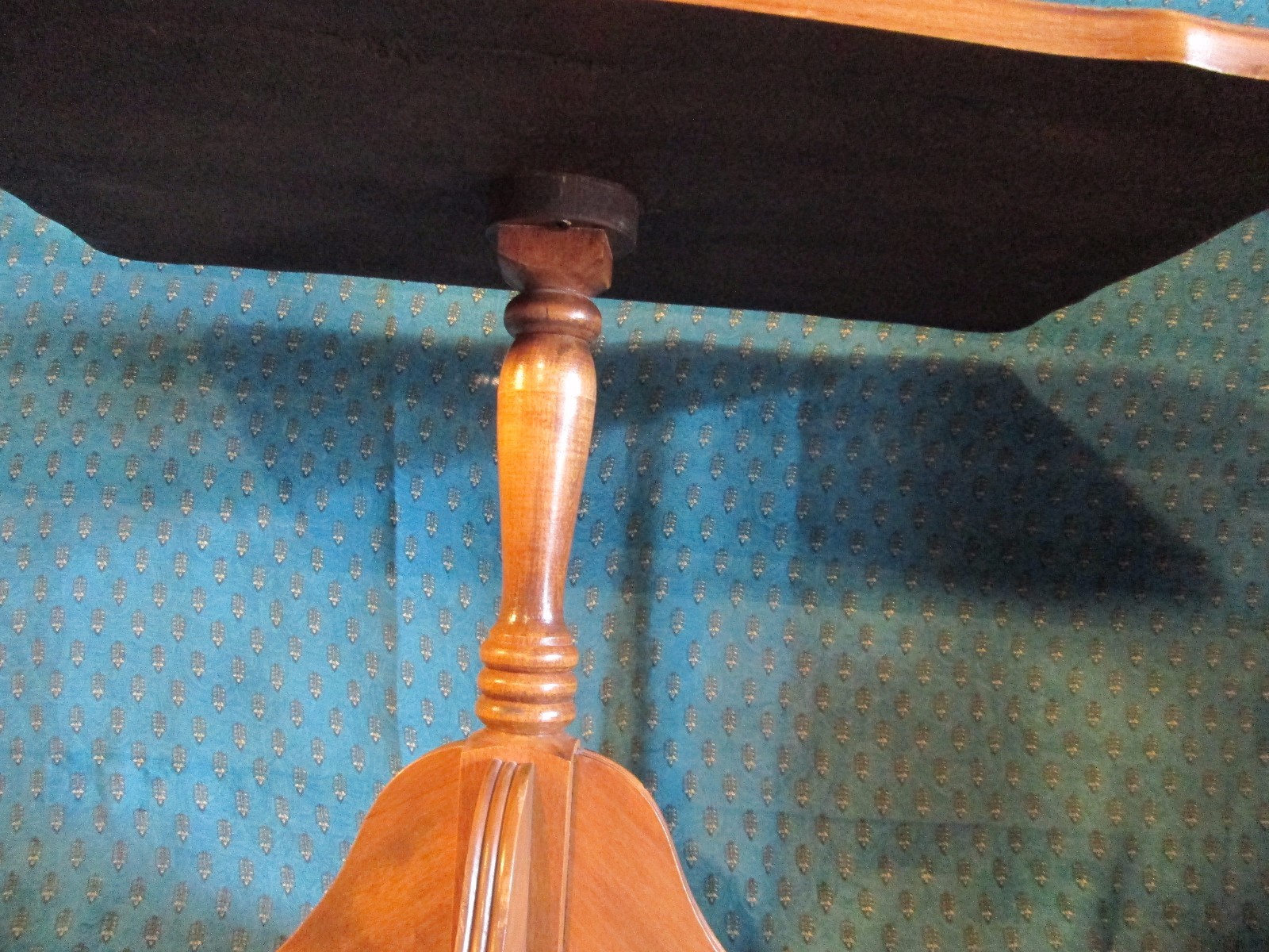 WOOD TABLE BRASS CLAW FEET antique side end table eBay