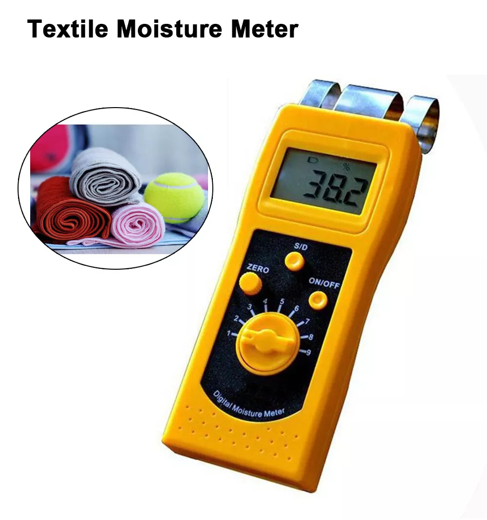 Textile Moisture Meter Water Content Tester Meter For Cotton Clothes Yarn