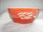 Vintage Pyrex Autumn Harvest Wheat Mixing Bowl #403 - 2.5 qt. Burnt Orange Color