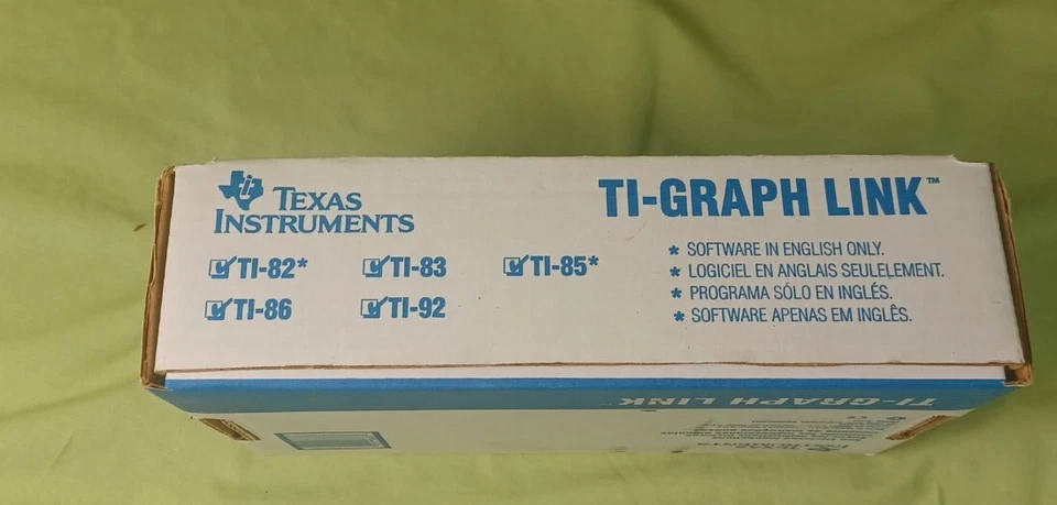 Cable de enlace Texas Instruments TI-Graph con caja y software vintage y raro Foto 2 de 4