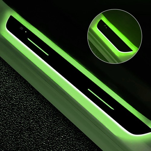 4Pcs Car Door LED Sill Light USB Rechargeable Wireless Welcome Atmosphere Light - Foto 11 di 13