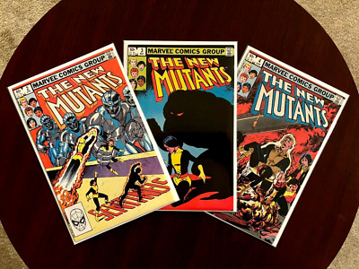 (Lot of 3 Comics) New Mutants #2 #3 & #4 (Marvel 1983) 1st Demon Bear 9.4 NM