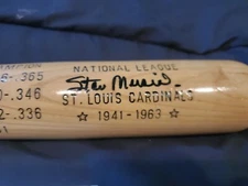 STAN MUSIAL SIGNED STAT BAT- COA STAN THE MAN INC. STANS COMPANY #476/3630