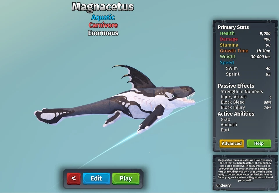 Magnacetus Species | Creatures of Sonaria | Roblox