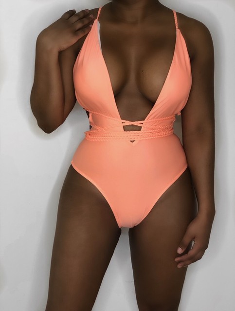 low v neck swimsuit