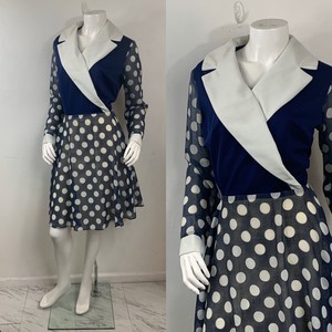 60's style polka dot dress