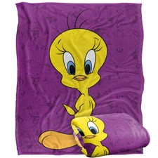Looney Tunes Tweety Bird Character Silky Touch Super Soft Throw Blanket, 50"x60"