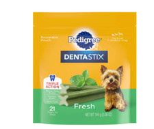 Pedigree Dentastix Cuidado Dental Golosinas Juguete y Raza Pequeña Sabor Fresco