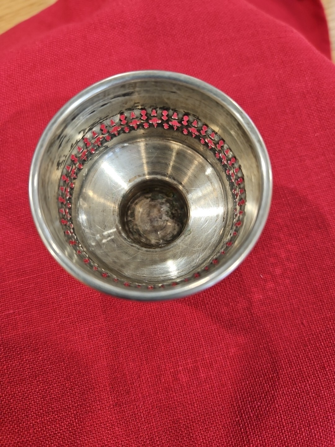 Wallace Sterling Silver #5084 Glass Base Candle Holder Candlestick 16+ Grams