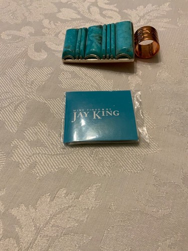 Jay King Anhui Turquoise sterling and copper pendant - Picture 4 of 4