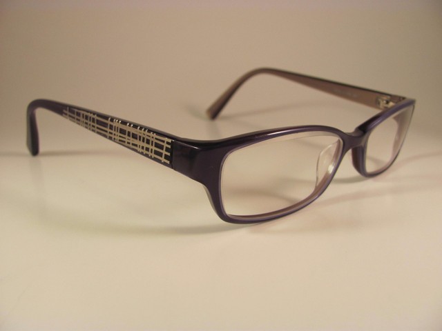 Kensie Sparkle Dark Blue & Silver Rectangular Full-Rim RX ...