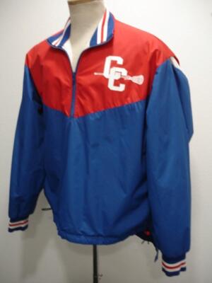 Boathouse Jacket Men's sz L Vented Blue Red White 1/2 Zip Cherry
