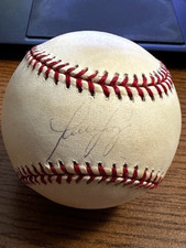 LUIS SOJO 4 SIGNED AUTOGRAPHED OML BASEBALL! Yankees, Blue Jays, Angels! STEINER
