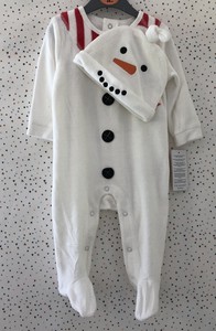snowman baby grow