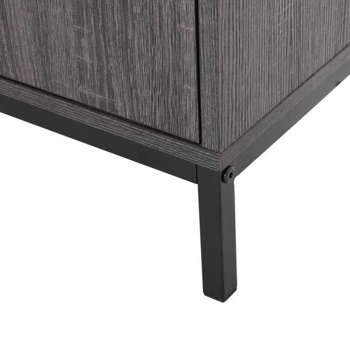 Noble House Standard Bookcase 67.25" x 11.75" x 31.5" Wood Closed Back Black - Picture 4 of 6