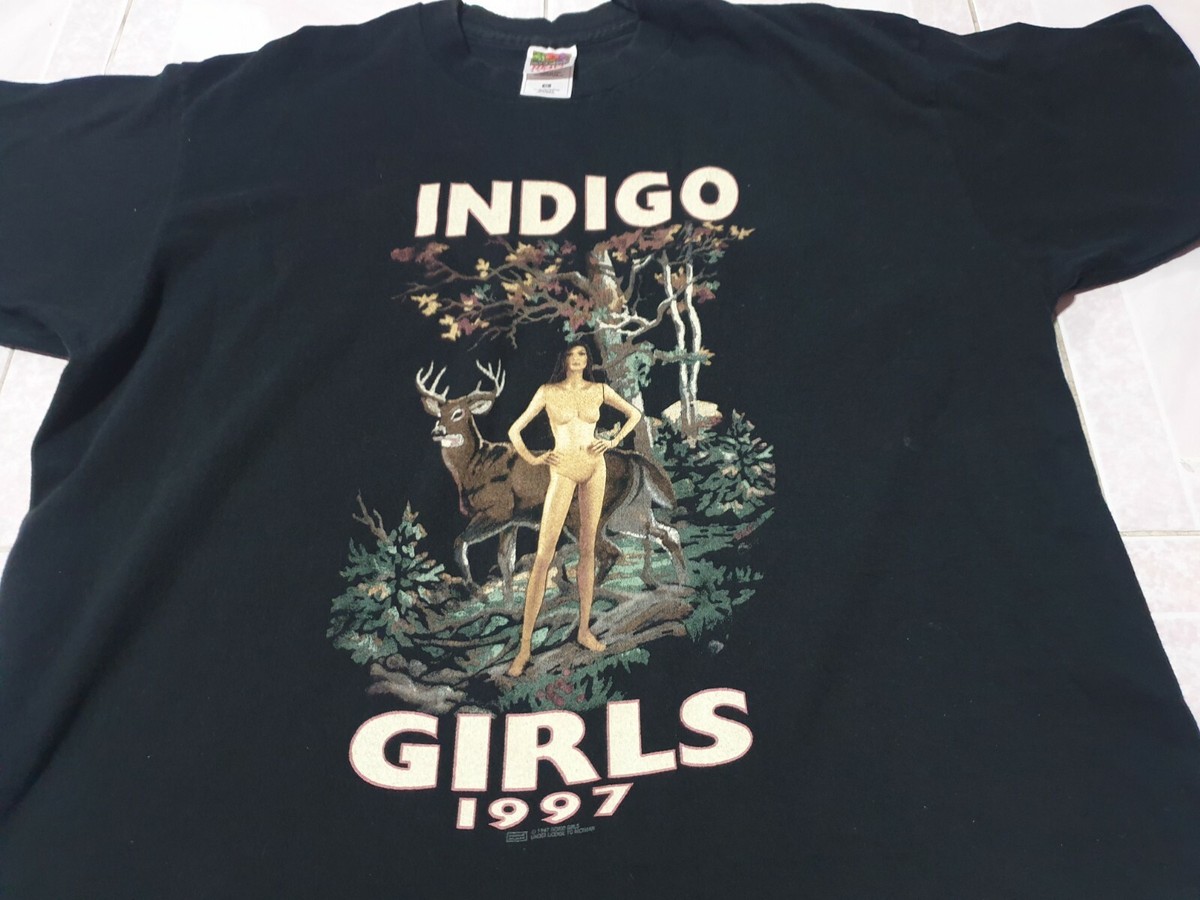 XL 90s USA製INDIGO GIRLS ビンテージ バンド Tシャツ Vintage 1992 Indigo Girls Rite to Passage T Shirt Size XL (W