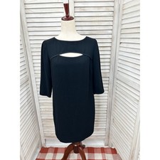 Trina Turk Shift Dress Size 2 Black Cutout Old Money Preppy Little Black Dress