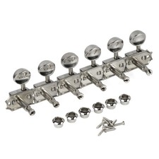 Fleor Guitar Tuning Pegs 6-in-line Machine Heads Tuners Nickel For St Style