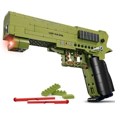 Finger Rock Gun Building Blocks Sets, 1:1 Simulation Shooting Toy USP Pistol ...