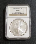 2007 W Burnished Silver Eagle NGC MS69