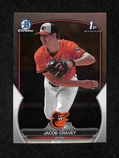 2023 Bowman Draft - Jacob Cravey Chrome 1st Bowman #BDC-189 Orioles Prospect