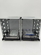 LOT - Hard Drive Cage 5.25" to 5X 3.5 SAS SATA HDD Cage W/ HARD DRIVES