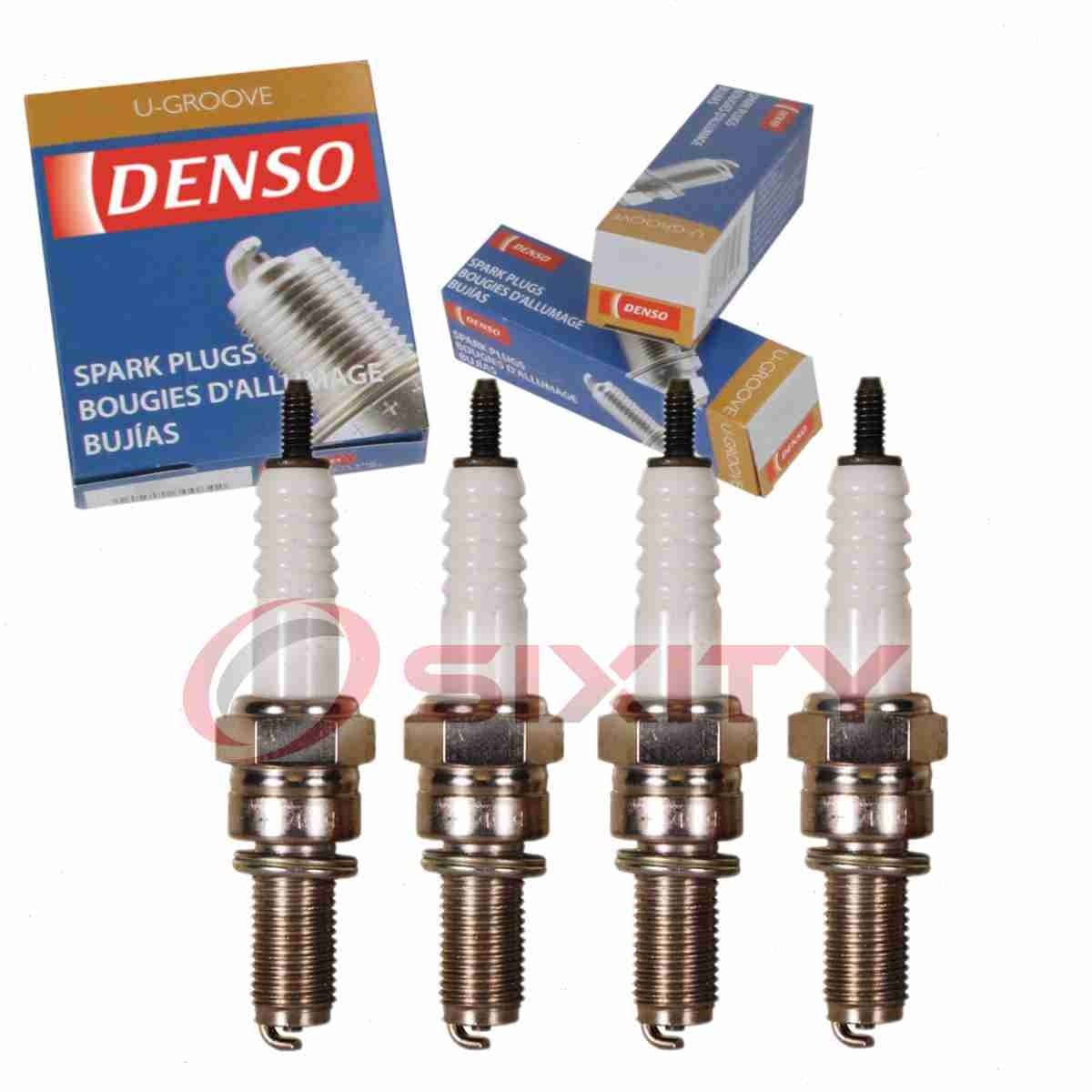 4 pc Denso Standard U-Groove Spark Plugs for 1981-1985 Dodge Aries 2.6L L4 wa