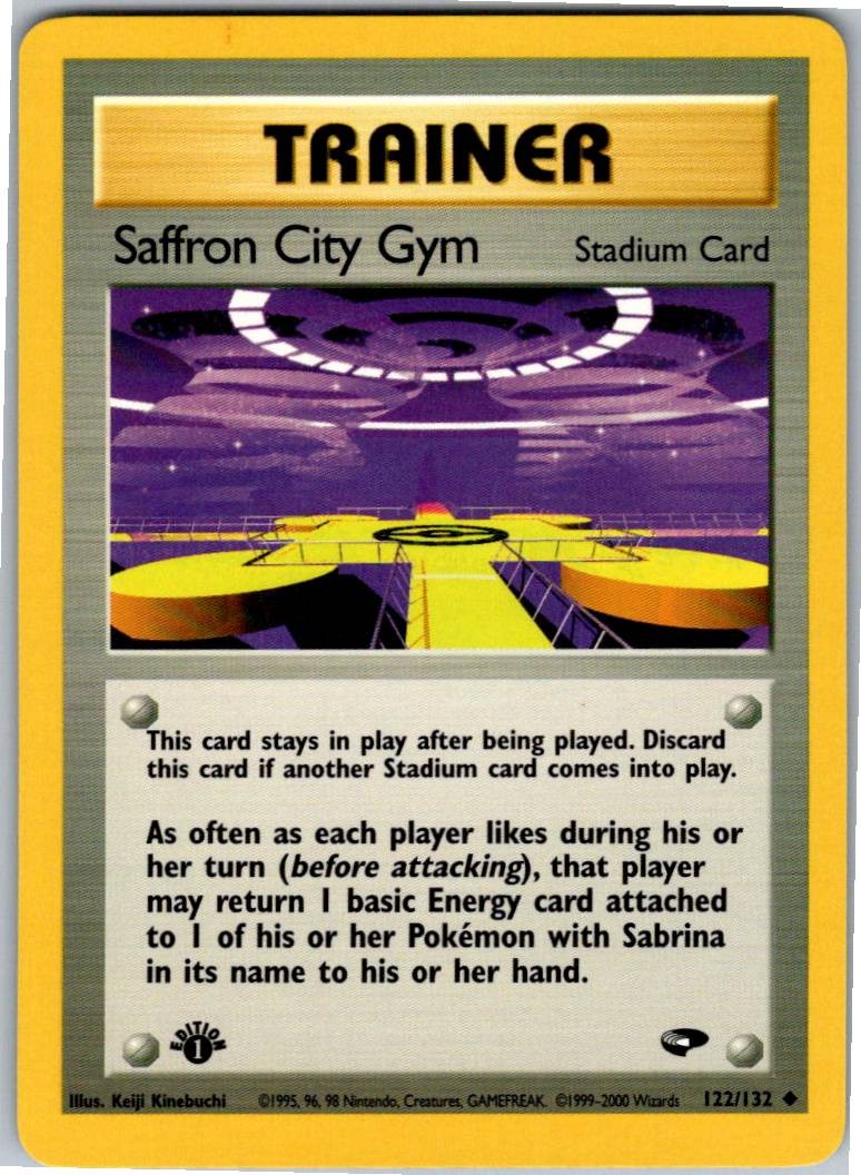 Saffron City Gym Uncommon Gym Challenge 122/132 NM 1st Edition