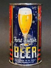 FORT SUTTER FLAT TOP BEER CAN GLOBE BREWING SACRAMENTO SAN FRANCISCO