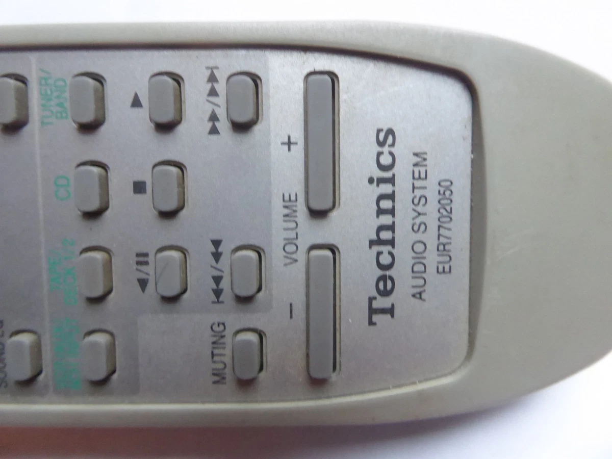 Mando a distancia genuino Technics EUR7702050 para sistema estéreo plateado EH770