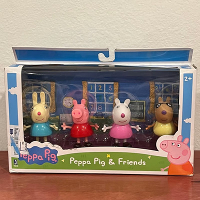 Peppa Pig & Friend  4 Pieces Figures Set Rebecca, Peppa, Suzy Sheep & Pedro Pony
