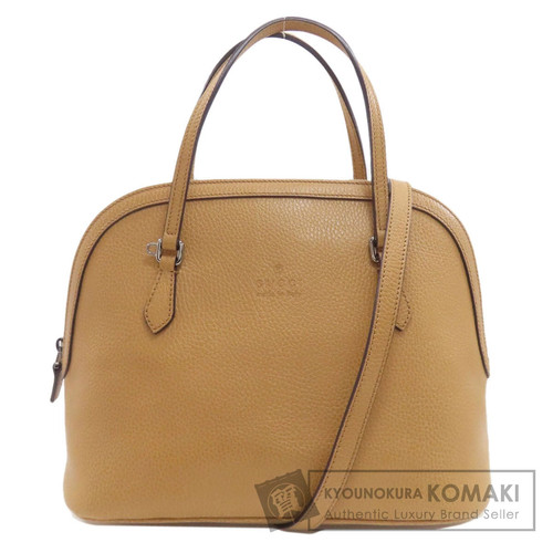 Gucci 420023 Leather 2-Way Handbag Brown Used
