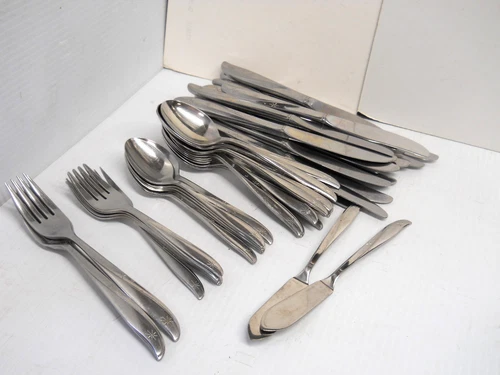 1959 Oneida Twin Star Stainless Steel Flatware Set 51 PC Replacement Extras