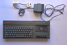 Sinclair 128k ZX Spectrum 2 Keyboard Datacorder  Power Adapter - Working