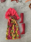 Vintage Barbie BB #8683 Variation Raspberry Blouse, Mod Skirt And Japan Boots