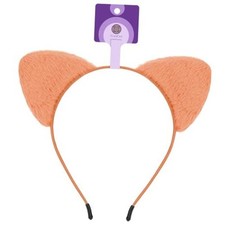 Cat Ears Headband, Women Plush Cat Headbands Cat Costume Medium Orange