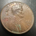 1981-D Lincoln Wheat Cent Penny  Large Lamination Error Obv