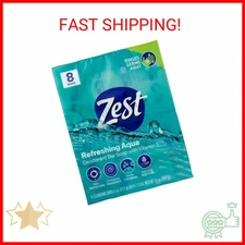 Zest 8-Bar Bath Size Soap, Aqua, 4 Ounce per bar, 8 bars, 32 Ounce