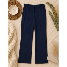 Fashion Nova High Waisted Straight Leg Dress Pants Navy Blue Office Siren SZ 1X