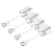 4 Pack Telephone Cord Detangler Phone Landline Swivel Cord, Clear White